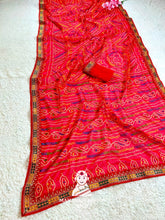 Traditional Lahariya print Georgette saree for women,s || Festive georgette saree for women's ||